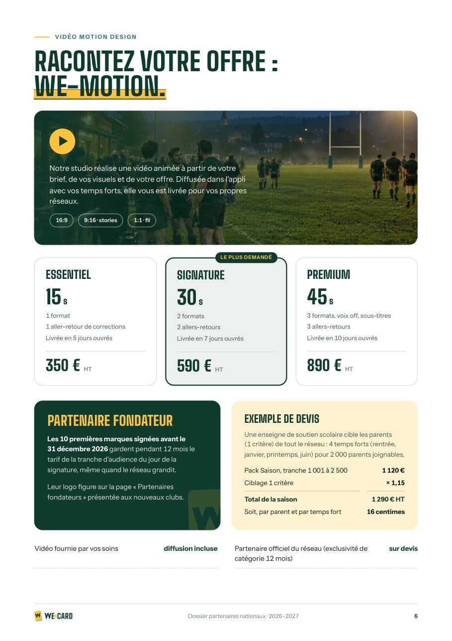 Page 6 du dossier partenaires